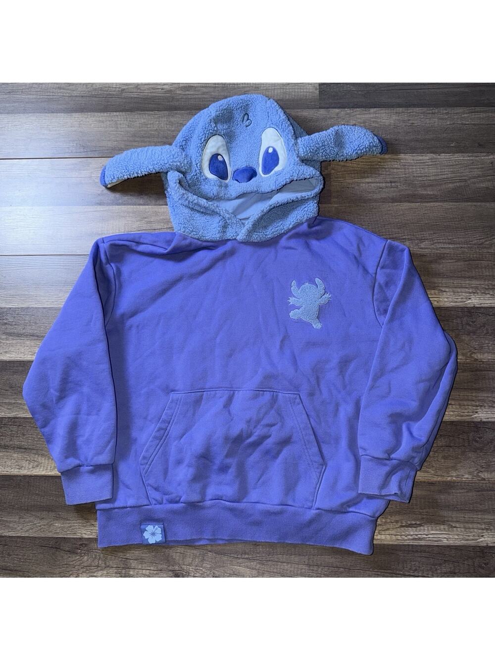 Disney Lilo And Stitch Hoodie Sweatshirt Stitch Ears Hood Cosplay Size Small